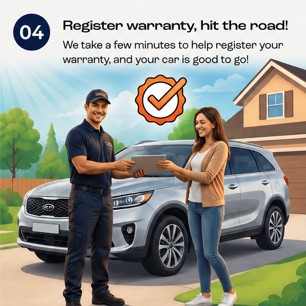 Register warranty, ride away!