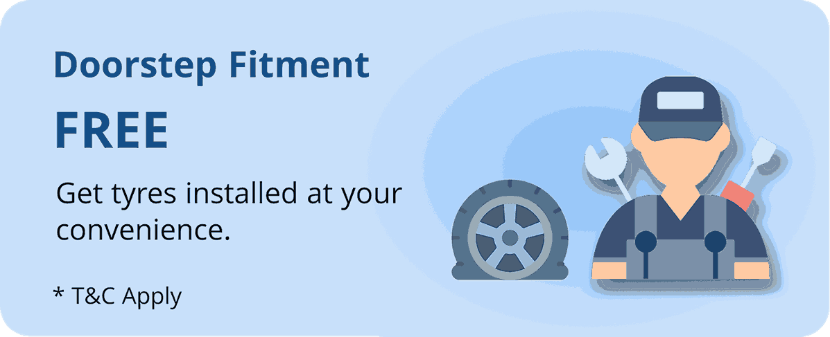 Get tyres fitted at your doorstep for free