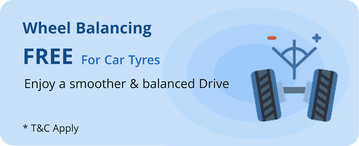 Get Free wheel balancing for Car tyres